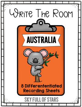 Preview of Australian Animals - Write the Room