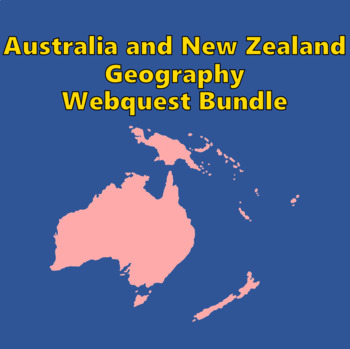 Preview of Australia and New Zealand Geography Webquest Bundle