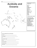 Australia and Oceania Labeling Map