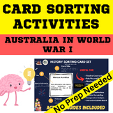 Australia and World War 1 History Card Sorting Activity - 