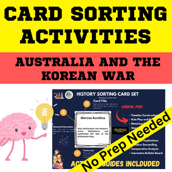 Preview of Australia and the Korean War History Card Sorting Activity - PDF and Digital