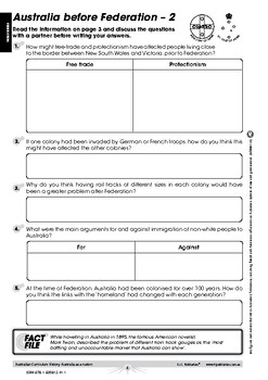 Australia as a nation – Curriculum History – Year 6 | TpT