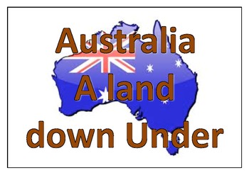 Australia big book, a land down under by For the love of it | TPT