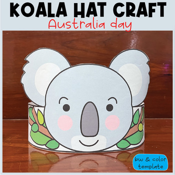 Preview of Australia day - Koala Animals Hat Craft | Crown Craft Activities Coloring Page