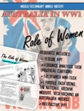 Australia in World War 1 Activities - Role of Women PPT an