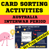 Australia between the wars History Card Sorting Activity -