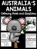 Australia's Animals Coloring Book and Questions Australia