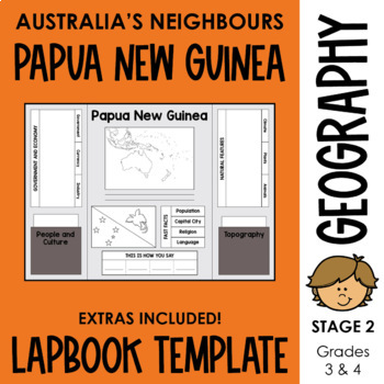Preview of Australia’s Neighbours Papua New Guinea Lapbook Template