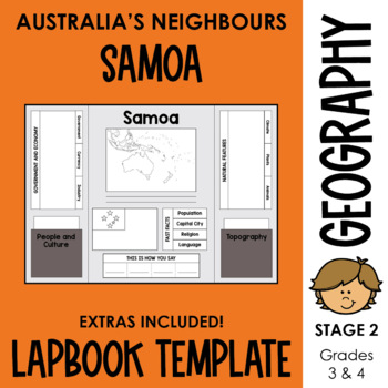 Preview of Australia’s Neighbours Samoa Lapbook Template