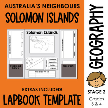 Preview of Australia’s Neighbours Solomon Islands Lapbook Template