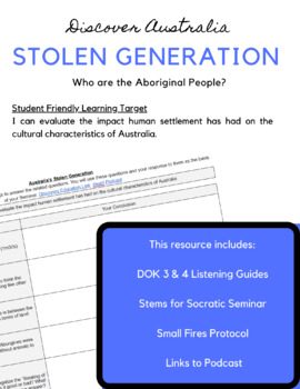 Preview of Australia's Stolen Generation  - Aboriginal People Podcast & Seminar Guide