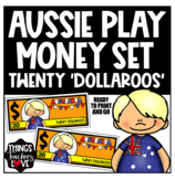 Australian Play Money, Dollars, $20, 20 Dollaroos Fun Play