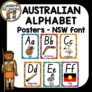 Preview of Australian Aboriginal Alphabet Display Posters - NSW font