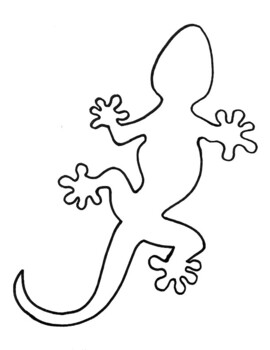 lizard drawing template