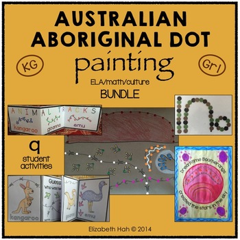 Preview of Australian Aboriginal Dot Painting: Art, ELA, Math and Culture
