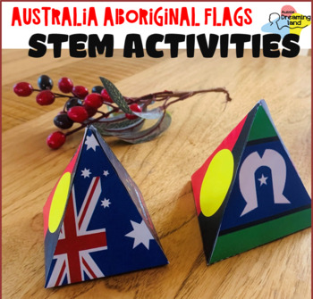 Preview of Australian Aboriginal Flags STEM activities for preschool | Flags craft activity