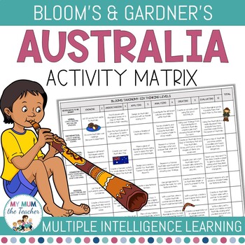 Preview of All About Australia Activity Matrix