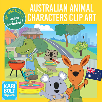 Preview of Australian Animal Characters Clip art
