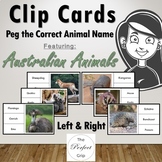 Australian Animal Clip Cards, Left & Right, 28 Real Photos