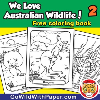 Preview of Australian Animal Coloring Book 2:  Free Wildlife Colouring Pages
