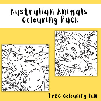 Preview of Australian Animal Colouring Pack