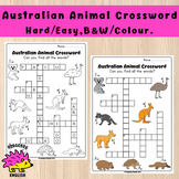 Australian Animal Crossword Puzzle