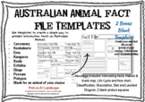 Australian Animal Fact File Templates