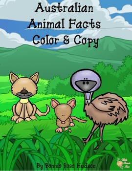 Preview of Australian Animal Facts Color and Copy