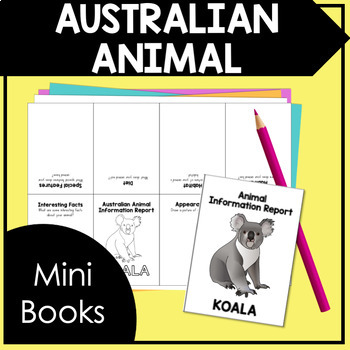 Preview of Australian Animal Informative Writing Mini-Books | Animal Research Template