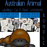 Australian Animal Labelling Worksheet Bundle