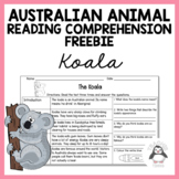 Australian Animal Reading Comprehension - Koala FREEBIE