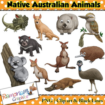 Download Australian Animals Clip art by RamonaM Graphics | TpT