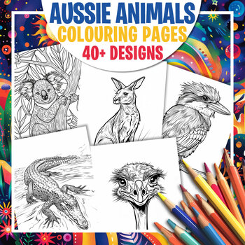Preview of Australian Animals Coloring Pages - 40+ Australian Colouring Activities