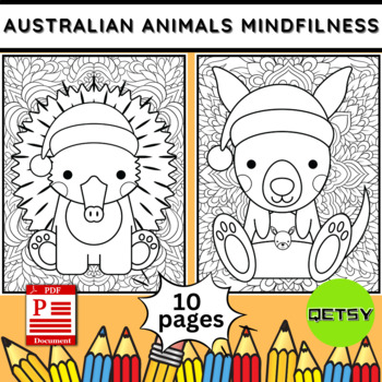 australian animal coloring printable kids Archives - Happy Paper Time