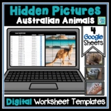 Australian Animals Editable Hidden Picture Digital Workshe