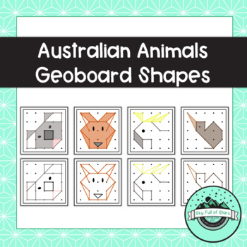 Preview of Australian Animals Geoboard Task Cards