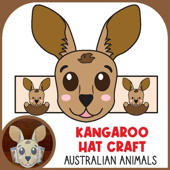Preview of Australian Animals Hat Craft - Kangaroo Headband/Crown, Australia Day Activity