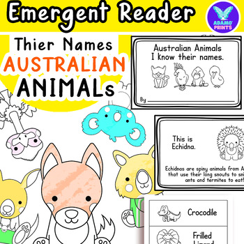 Preview of Australian Animals I know their names - Emergent Reader Kindergarten Mini Books