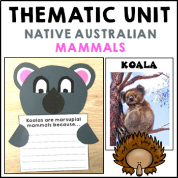 Preview of Australian Animals Craft Mammals Thematic Unit