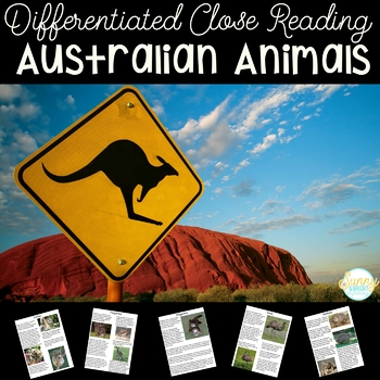 Preview of Australian Animals | Differentiated Texts | Close Reading