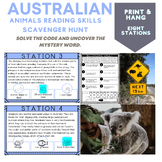 Australian Animals Passage Codebreaker Scavenger Hunt - 8 