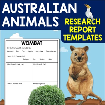 Preview of Australian Animals Research Project Templates - Kangaroo, Koala, Echidna etc