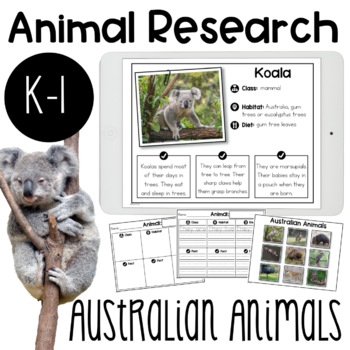 Preview of Australian Animals Research Report | Digital option included