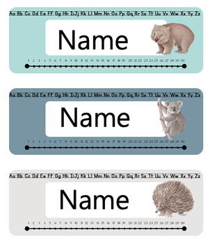 Preview of Australian Animals Student Name Plates