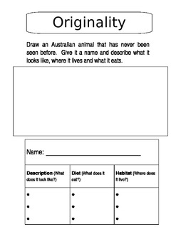 Preview of Australian Animals Thematic Unit Contract
