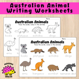 Australian Animal Writing Worksheets