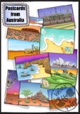Australian Backgrounds and Postcard Writing Set