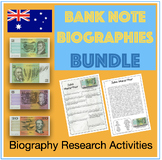 Australian Bank Note Series Biography Activities BUNDLE