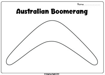 Boomerang Template Aboriginal Australian Preschool Animals Activities ...