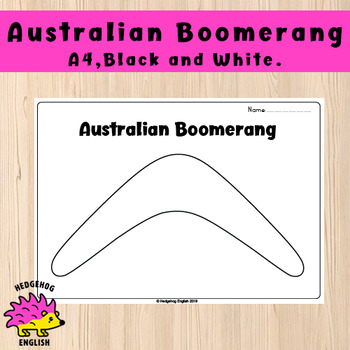 Preview of Australian Boomerang Blank Worksheet